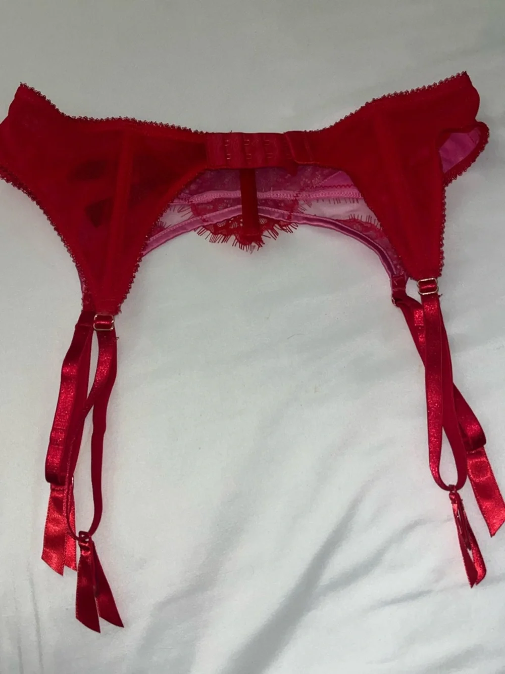 Ann Summers Garter/ Suspender Belt Lovers Spark Pink & Red Small